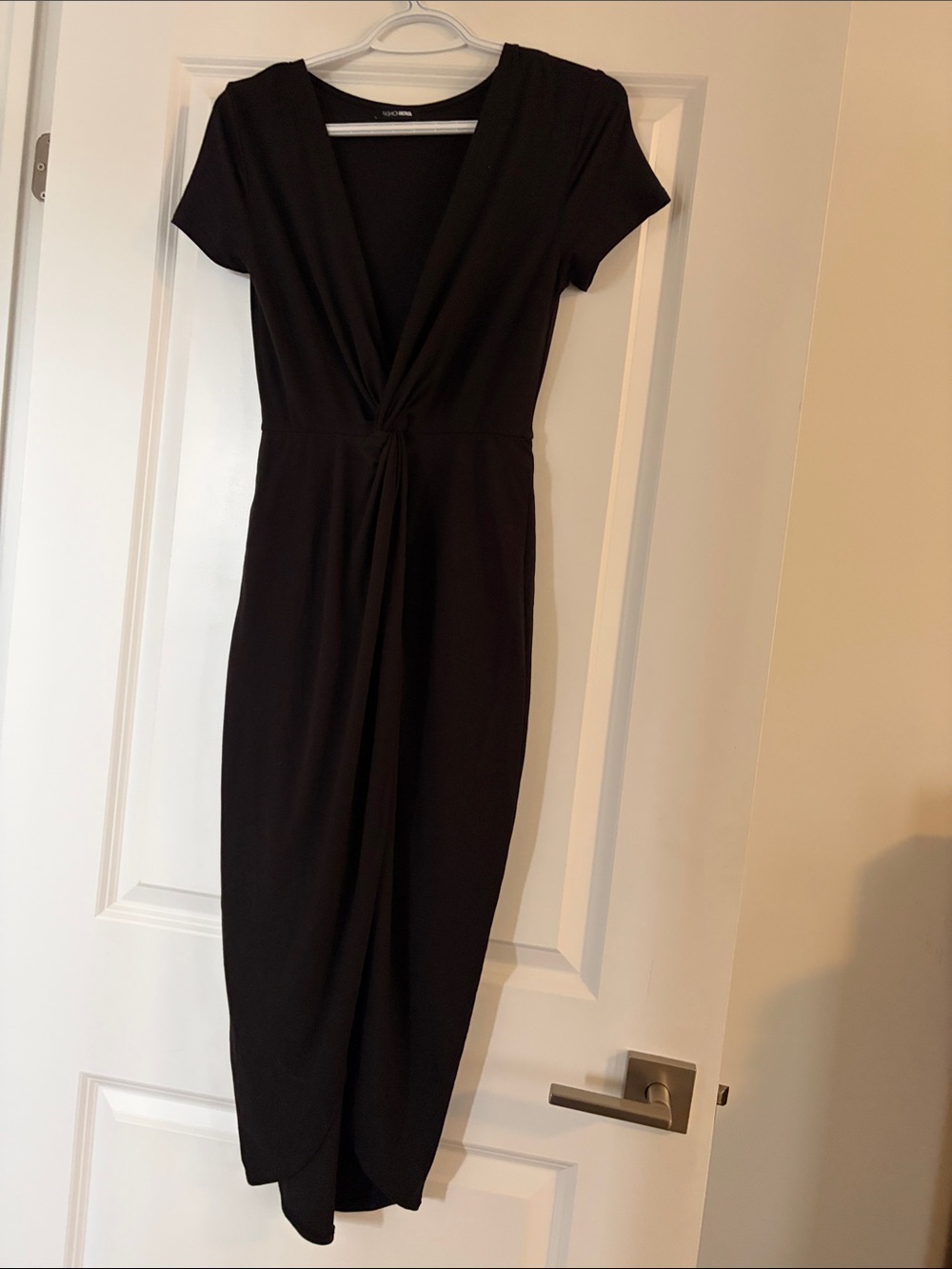 Fashion nova Classic Black Knot-Front Women's Dress